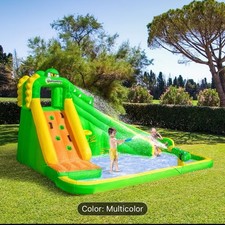 5 in 1 Kids Bouncy Castle Large Crocodile Style Inflatable Water Slide 