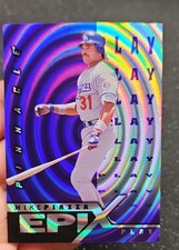 1998 98 Pinnacle Epix Play Mike Piazza #E19 Purple Los Angeles LA Dodgers