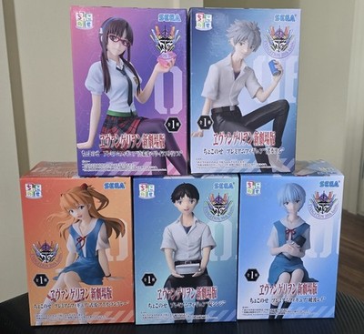 Evangelion 30th Anniversary Shinji/Rei/Asuka/Mari/Kaworu Figure Set 