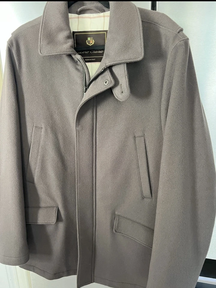 Loro Piana Italia Cachemira Storm System Invierno Largo Conducción Abrigo Chaqueta Talla Mediana Foto 2 de 4