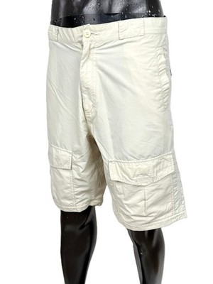 Timberland Cargo Shorts Uomo W34 IT48 Beige Outdoor Utility Cotton Nylon