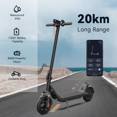 Adult Electric Scooter Powerful Long Range E-Scooter Urban Commuter 300W/7.5AH