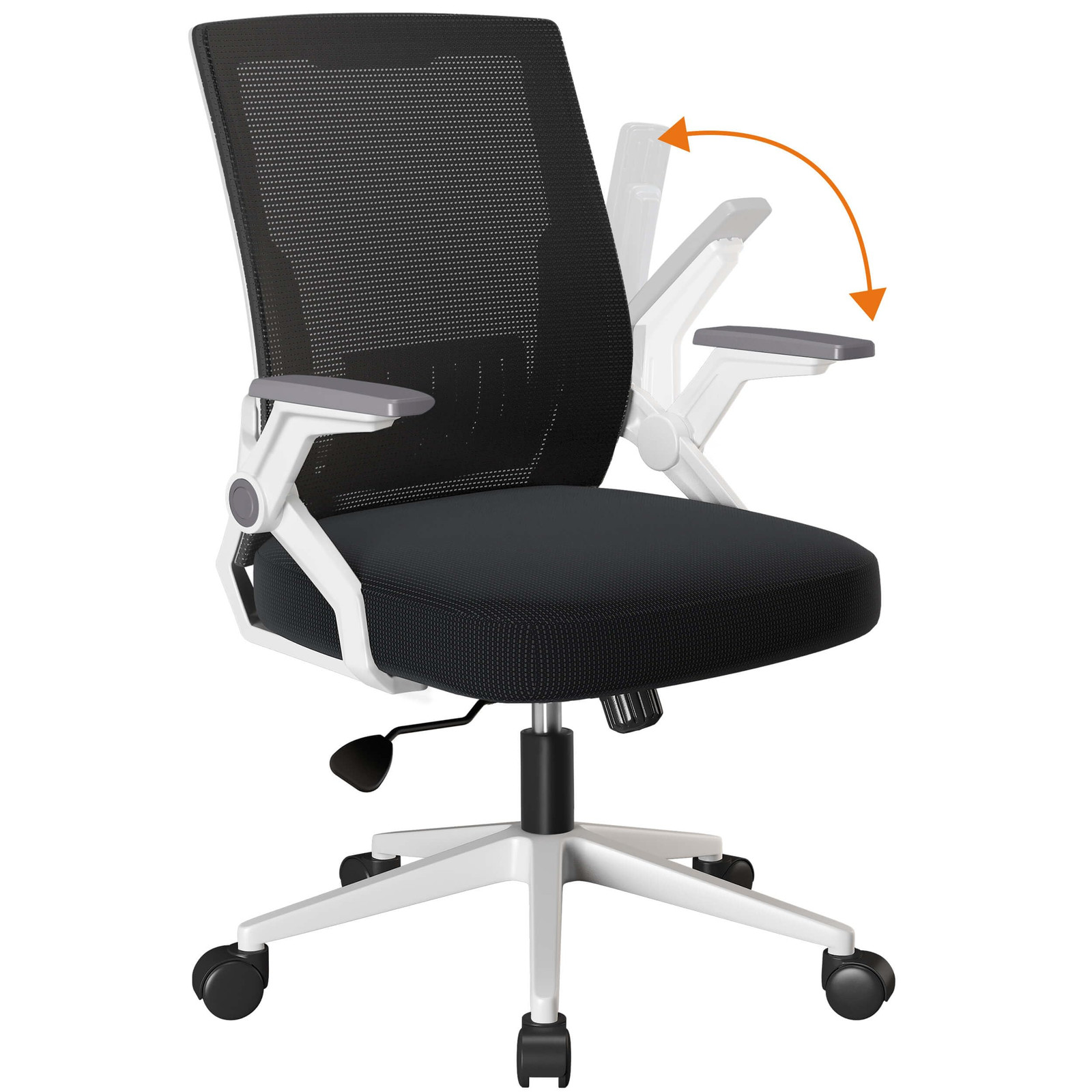Ergonomic Office Chair with Flip-Up Armrests and Foldable Mesh Design-image
