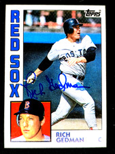Boston Red Sox RICH GEDMAN Hard Signed autographed 1984 TOPPS card #498 w/COA