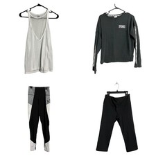 Victorias Secret Bundle Lot 4 pieces Pants Tops Athleisure Pink Sporty Lounge XS