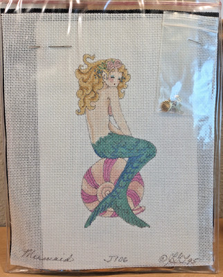 Joan Thomasson Stitchin Stuff Needlepoint Kit Christmas Ornament MERMAID J106