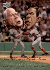 2008 Upper Deck Baseball Series 2 PP-11 Taxes Card John McCain vs. Barack Obama 