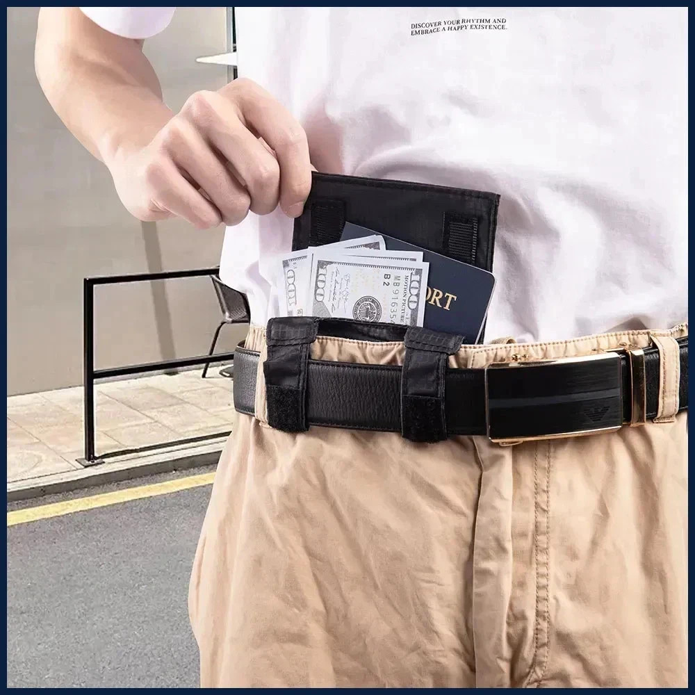 Anti Theft RFID Travel Money Belt Bag Wallet Credit Card ID Cash Passport