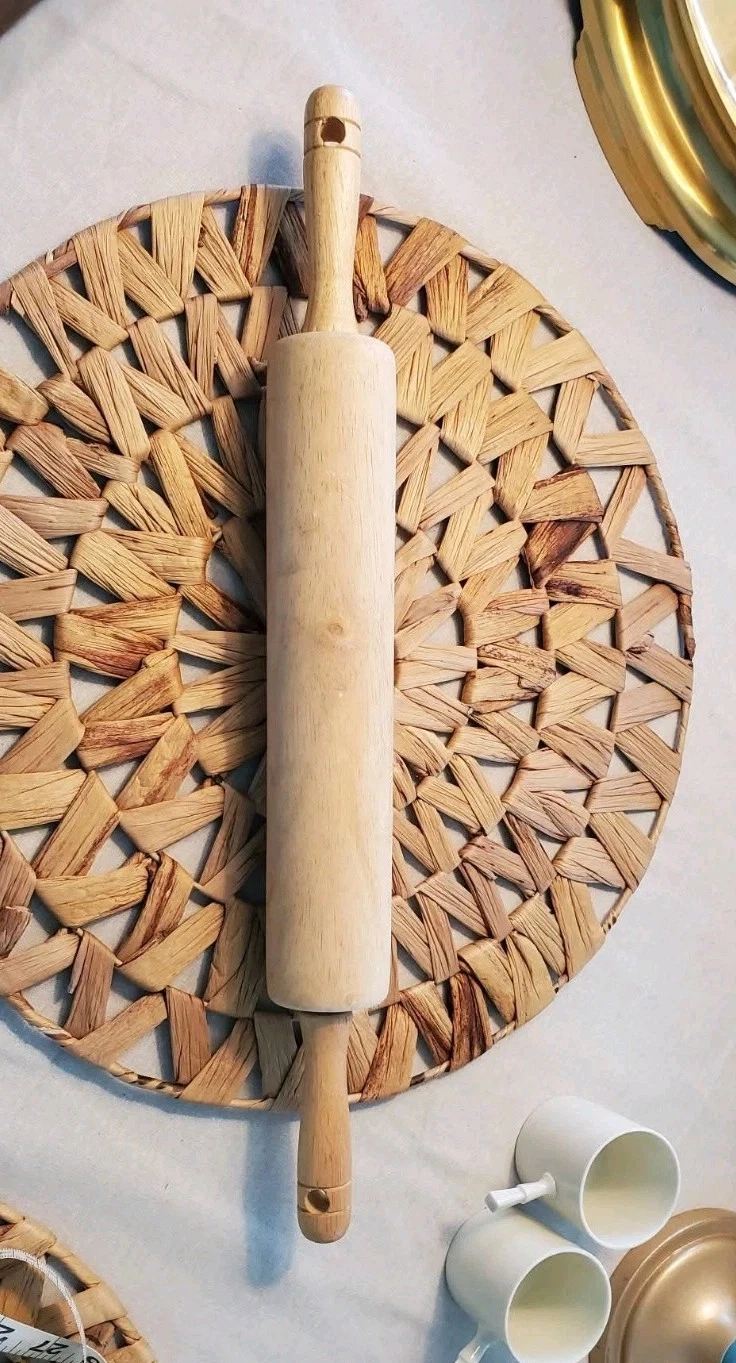 Vintage Large Wooden Rolling Pin, Baking, Cooking, Farmhouse Kitchen