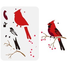 FINGERINSPIRE Layered Cardinals Stencil for Painting