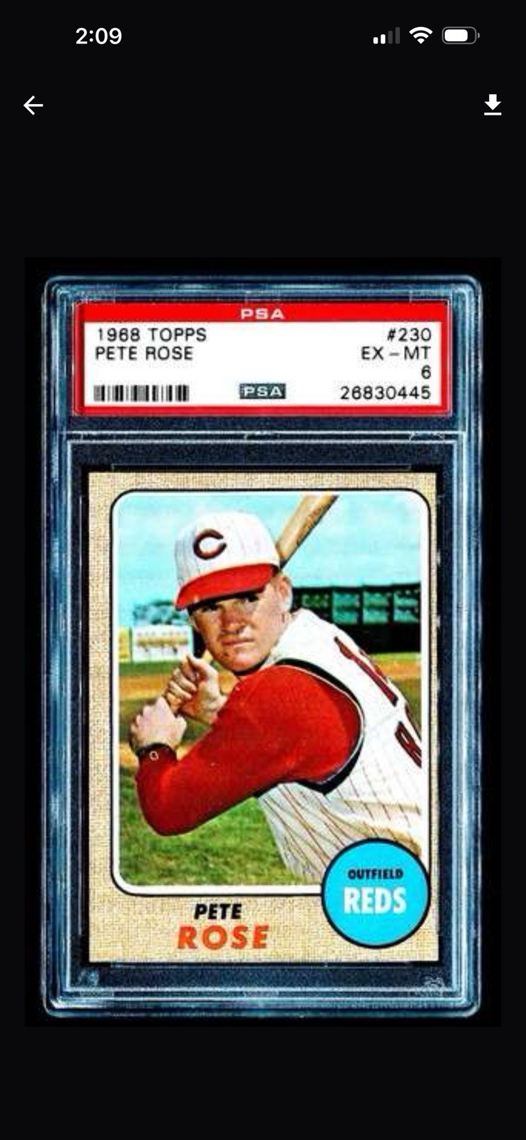 1968 Topps - Pete Rose #230 PSA 6