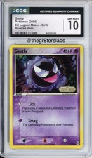 Gastly (Reverse Holo) - 2006 Pokemon EX Legend Maker - #52/92 - CGC10 on eBay