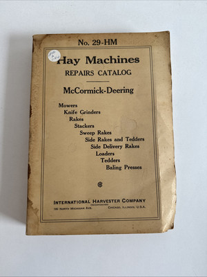 VTG 1940 McCormick-Deering Hay Machines Repairs Catalog 29-HM Int l Harvester Co