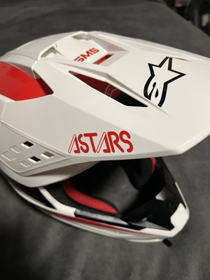 Alpinestars S-M5 Bond Motocross-Helm Weiß/Rot NEU/UNGETRAGEN