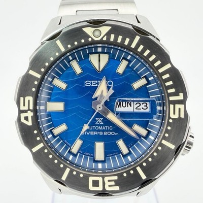 Seiko Prospex Monster SBDY045 Auto Herrenuhr blaues Zifferblatt...