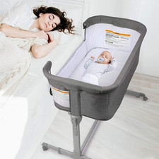 3 in 1 Baby Bassinet, Bedside Sleeper, Playpen, Easy Folding Portable Crib Gr