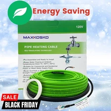 12FT Electric Heat Tape for Freeze Protection of Metal and Plastic Pipes