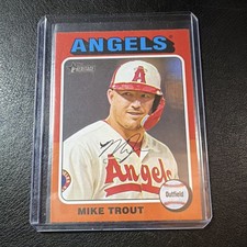 Topps Heritage 2024 Short Print Base Mike Trout #52 Angels Baseball Card
