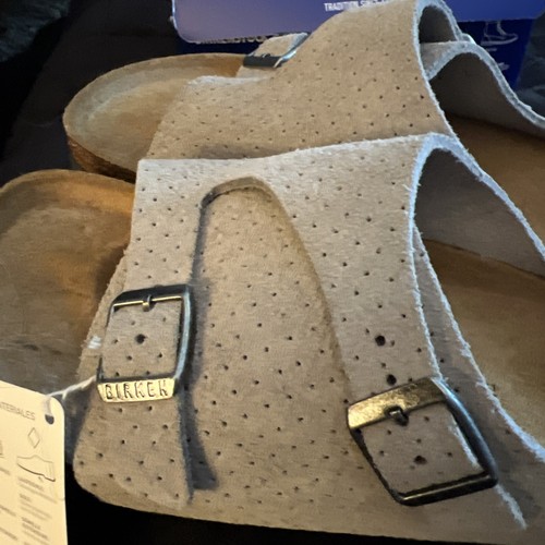 BIRKENSTOCK UNISEX. SANDALS ZURICH B S. BUCKLE SUEDE. Size 5/38 NEW. Stone - Picture 8 of 15
