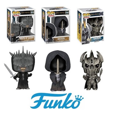 FUNKO POP Herr der Ringe 3er Pack - 1578 Mouth of Sauron & 1744 Nazgul & 122 Sau