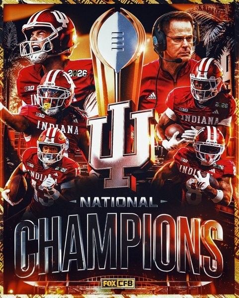 INDIANA HOOSIERS 2025 National Champions 8 x 10 Photo Print Man Cave Mendoza
