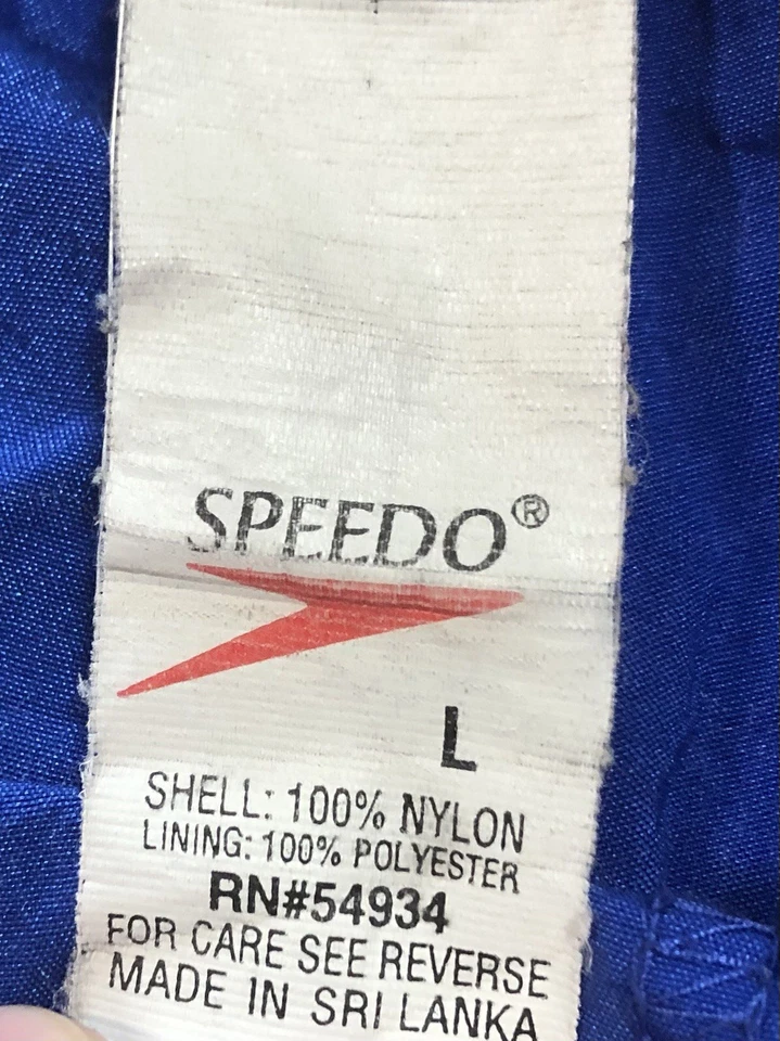 Винтажные мужские синие БЛЕСТЯЩИЕ нейлоновые плавки 90-х Speedo СЕРФЕР ПЛЯЖ шорты для серфинга L - Изображение 4 из 4