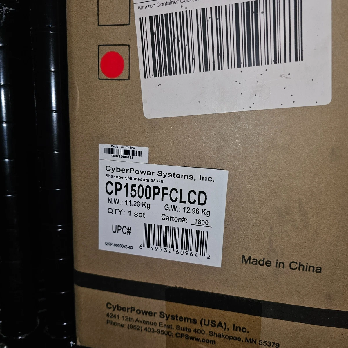 CyberPower CP1500PFCLCD 900W PFC Sinewave UPS System