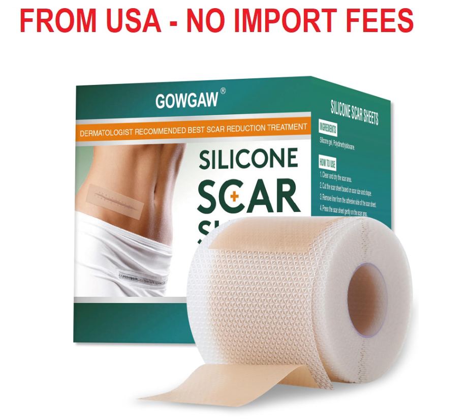 Medical Grade Silicone Scar Sheets Silicone Scar Tape 1.6”x 60” Roll-1.5M Pro...