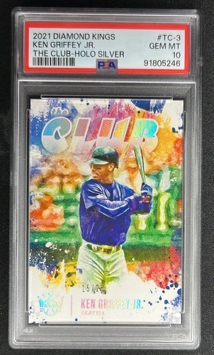 2021 Diamond Kings #TC-3 Ken Griffey Jr. The Club Holo Silver /25 PSA 10