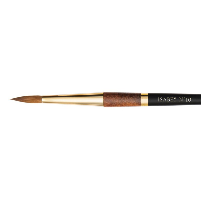 Pinceau aquarelle rond Isabey 6227i N°10 en poil de martre Kolinsky pure