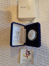 Mickey Mouse 1991 Solid Silver Coin NIP 1 Troy Ounce 