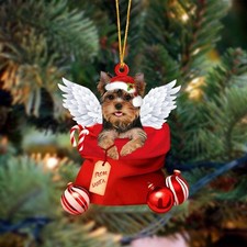 Yorkshire Terrier Angel Flat 2D Acrylic Ornament Christmas Gift Decoration