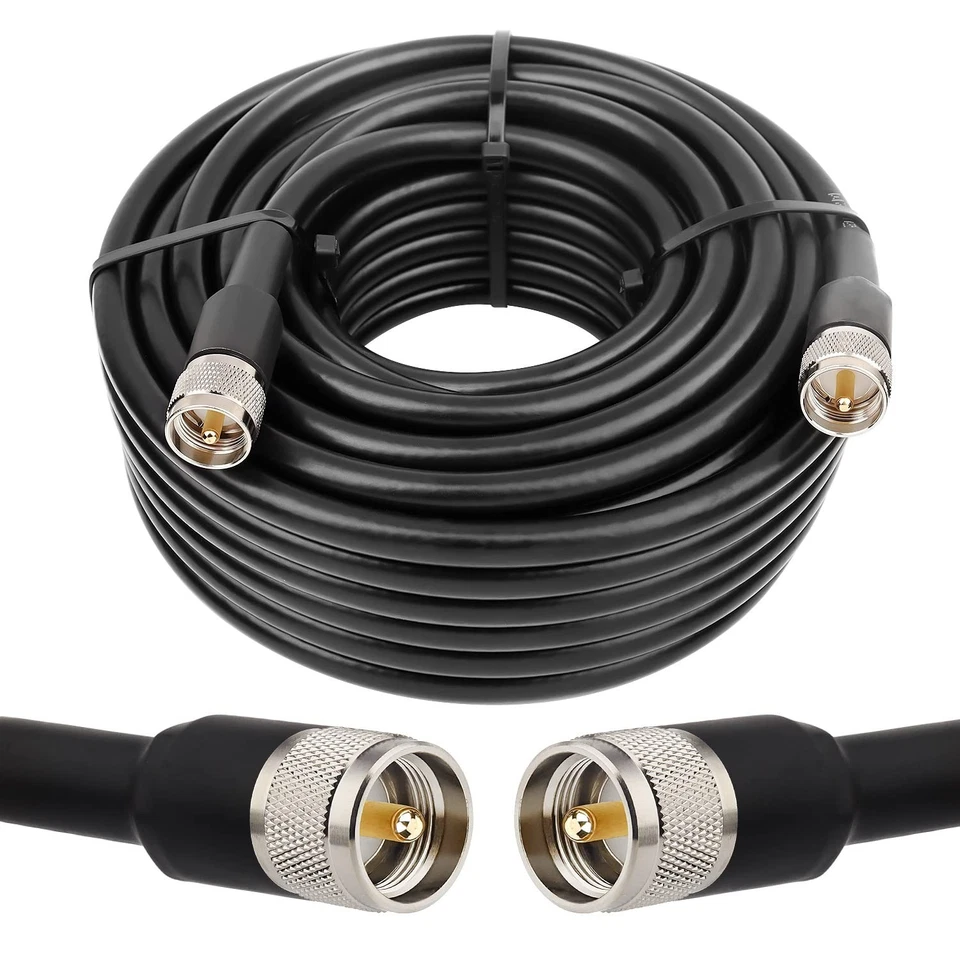 Low Loss 60ft RG8 UHF Coax Cable with Male Connectors for CB & HAM Radios - Image 3 of 4