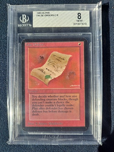 False Orders Magic The Gathering MTG Alpha BGS Beckett graded 8 NM-MINT