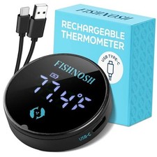 Aquarium Thermometer  Rechargeable USB Type-C Fish Tank Thermometer