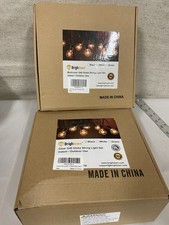 X2 Outdoor String Lights 25 Feet G40 Glass Globe Incandescent Patio Lights Black