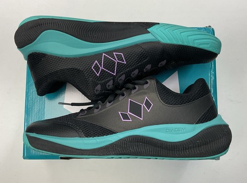 Diadem Court Flo Black Teal Mens Size 9.5 And Women’s Size 11