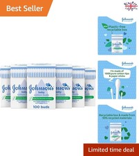 Image of Gentle Hypoallergenic Cotton Buds - 100% Natural & Plastic-Free, 12 Packs