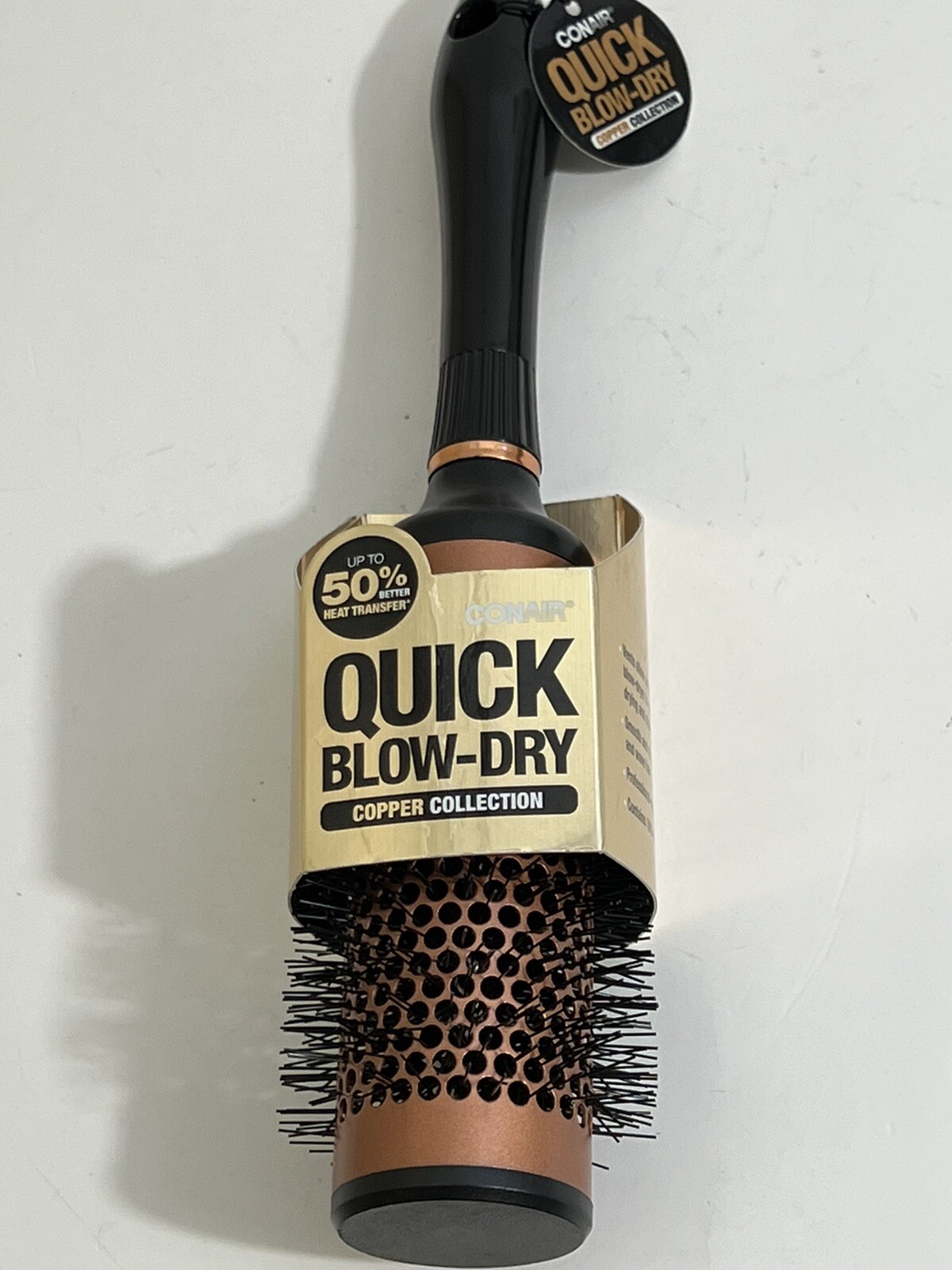 CONAIR Quick Blow Dry Pro Copper Collection Round Hair Brush Free