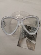 Seac Elba Snorkeling, Scuba, Dive or Swim Masks BRAND NEW White with clear skirt