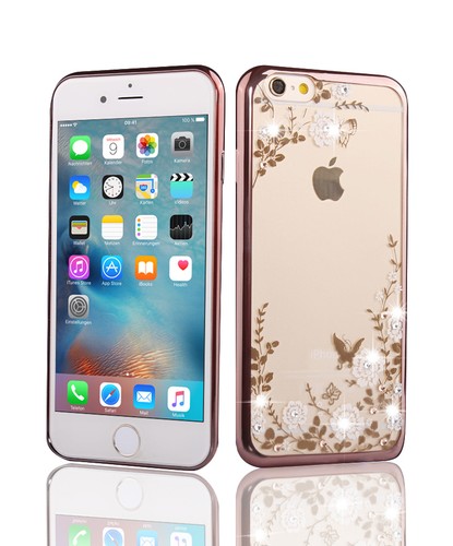 Luxus Diamant TPU Strass Blumen Silikon Schutz Hülle Bumper Case Tasche Cover - Picture 19 of 20