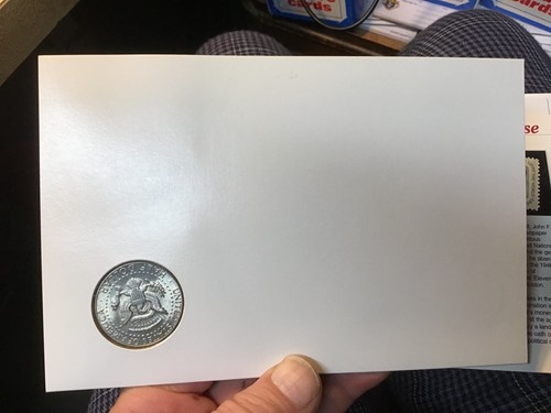 Kennedy Marries Jacqueline Lee Bouvier, Coin & Stamp Panel Card 1969 half $ 40% - Picture 2 of 2