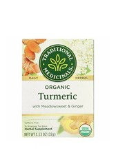 Traditional Medicinals Organic Herbal Tea - Tumeric With Meadowsweet ginger