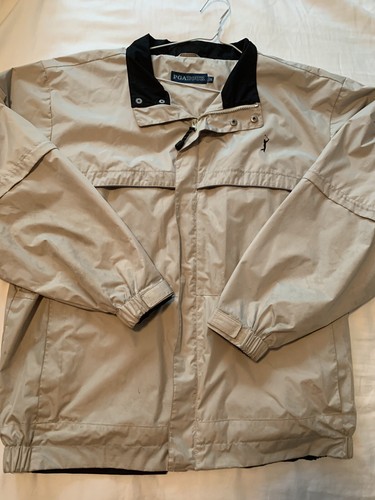 PGA TOUR Men Tan Windbreaker Golf Ful 
