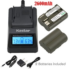 Kastar 2 Battery  Fast Charger kit for Canon BP-511 BP-511A BP511 BP511A CB-5L