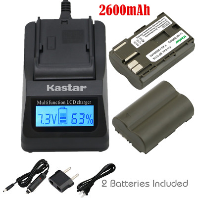 Kastar 2 Battery & Fast Charger kit for Canon BP-511 BP-511A BP511 BP511A CB-5L