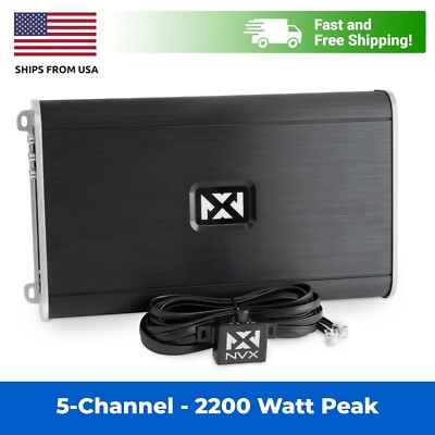 NVX VAD11005 1100W Full Range Class D 5-Channel Car Marine Powersports Amplifier