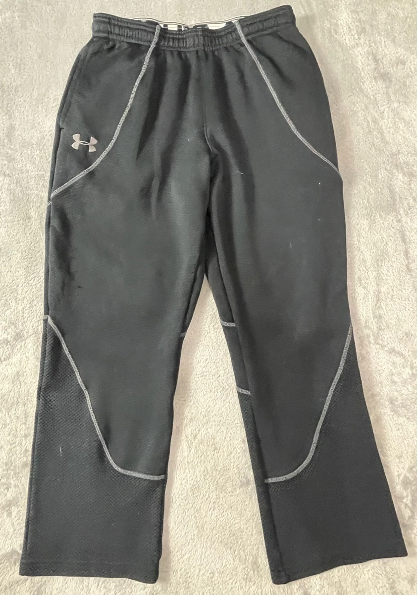 Under Armour Pants Women's Small Black Straight Leg Elastic Waist Logo 28x28