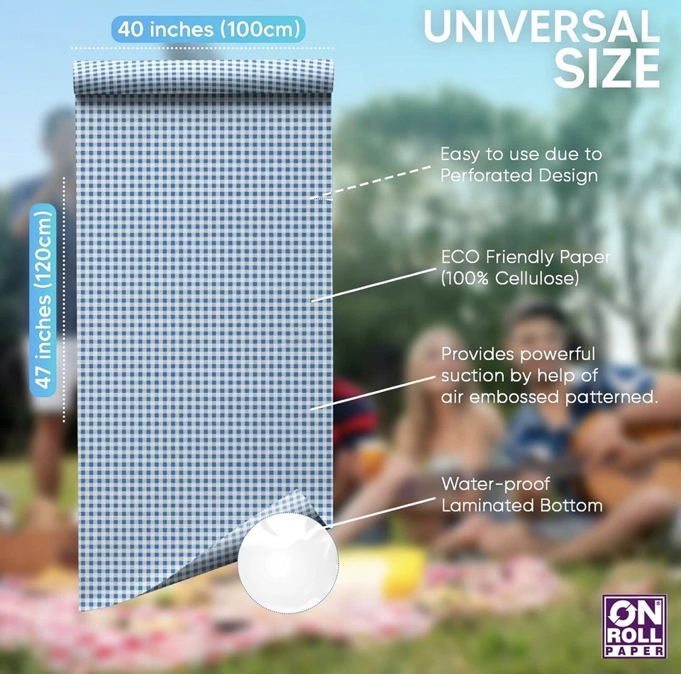 3x10 Pack Blue Disposable Table Cover Universal Size 40x47 Inches - Image 2 of 4