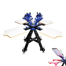 INTBUYING Micro-registration 4 Color Screen Printing Machine N442L Model Press